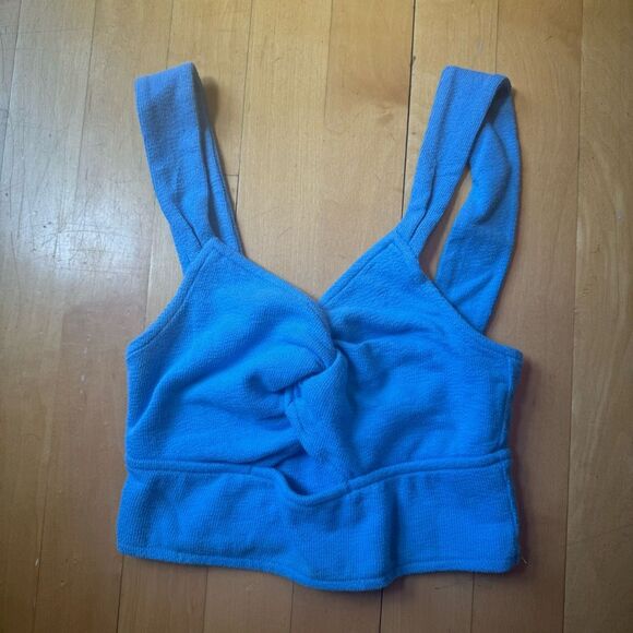 $40 Madewell Cutout Knot-Front Crop Tank Top size XXS m12 - Picture 4 of 5